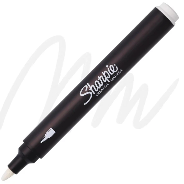 Sharpie Markör Akrilik Yuvarlak Uç Beyaz - Resim 2