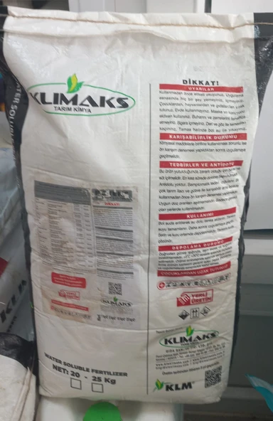 KLİMAKS 5-0-32 NDAMLAMA GÜBRESİ 25 KG ürün görseli 1