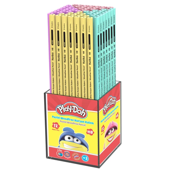 Play-Doh Kurşun Kalem Woodfree Pastel 72 Li Play-KK021 ürün görseli 1