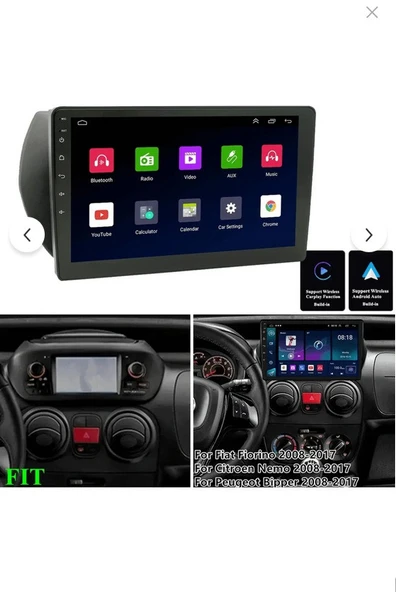 FOR-X Fiat FİORİNO- 9''android Gerçek 2+32 GB /4 Çekirdek 1.6ghz/Wıfı 5.0ghz / Bt 5.4-kablosuz Carplay-Hd Kameralı ürün görseli 1