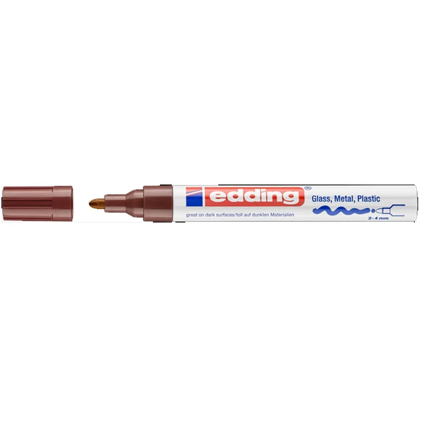 Edding Markör Dekor Boya Yuvarlak Uçlu 2-4 MM Kahverengi 750CR ürün görseli 1