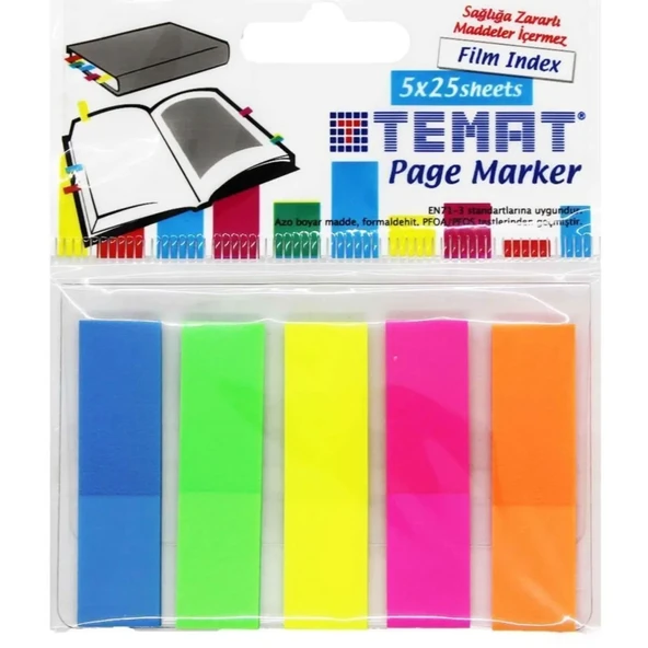 Temat İndex İşaret Bant Film 12x45 5 Lİ 10861 ürün görseli 1