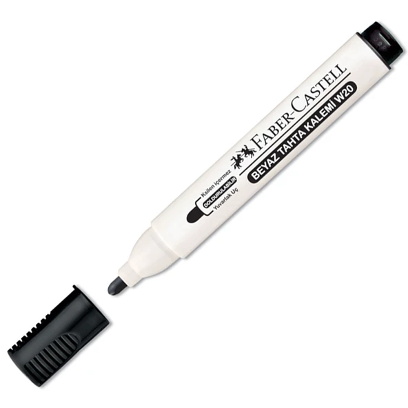 Faber-Castell Beyaz Tahta Kalemi W20 Siyah 10 Lu ürün görseli 1