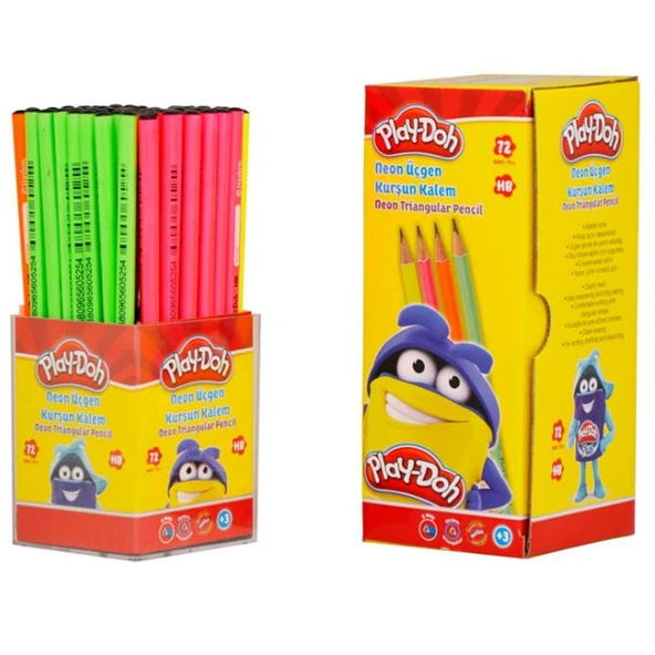 Play-Doh Kurşun Kalem Neon 72 Li Play-KK018 ürün görseli 1