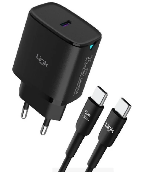 LinkTech C311 Siyah 25 W Type-C Kablolu Hızlı Şarj Aleti ürün görseli 1