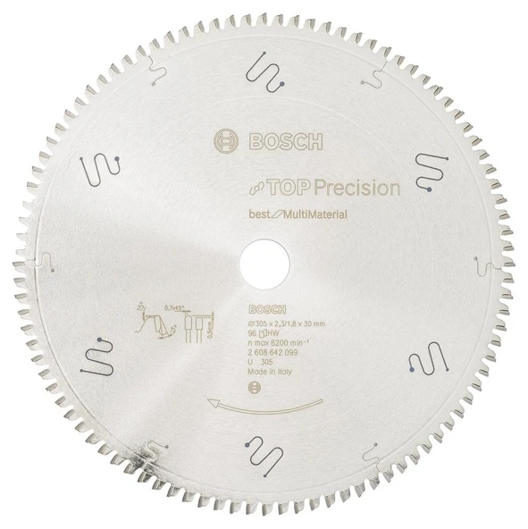 Bosch - Best Serisi Hassas Kesim Çoklu Malzeme için Daire Testere Bıçağı 305*30 mm 96 Diş ürün görseli 1
