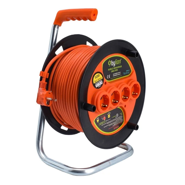 Bylion MK5015 4 Soketli 3x1.5mm 50 Metre Makaralı Kablo ürün görseli 1