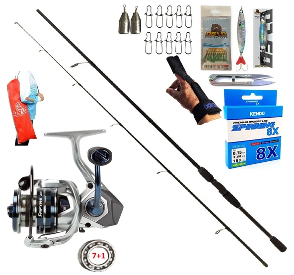 Okuma Safyre 4000 270cm 20-40gr Remixon Double Black Spin Olta Takımı Seti ürün görseli 1