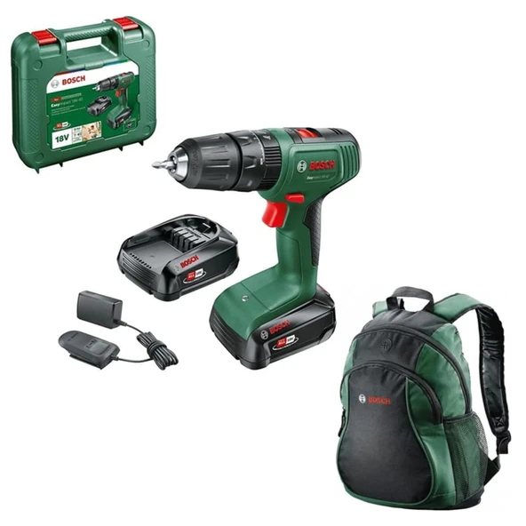 Bosch EasyImpact 18V-40 2 AH Çift Akülü Matkap - 06039D8108 + Bosch Sırt Çantası ürün görseli 1