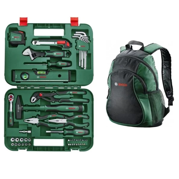Bosch Advanced El Aleti Seti (52 Parça) - 1600A02BY7 + Bosch Sırt Çantası ürün görseli 1