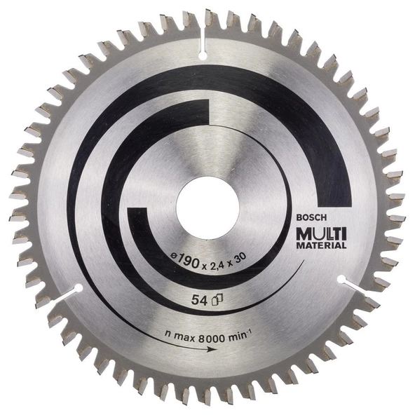 Bosch - Standard for Serisi Çoklu Malzeme için Daire Testere Bıçağı 190*30 mm 54 Diş ürün görseli 1