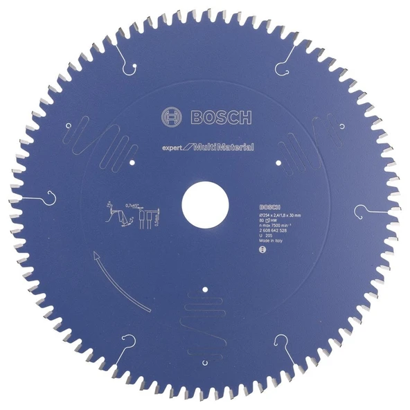 Bosch - Expert Serisi Çoklu Malzeme için Daire Testere Bıçağı 254*30 mm 80 Diş ürün görseli 1
