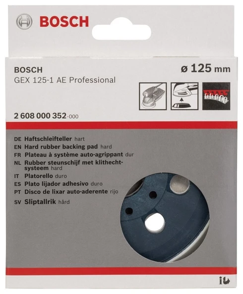 Bosch - 125 mm Zımpara Tabanı Sert (GEX) - Resim 2