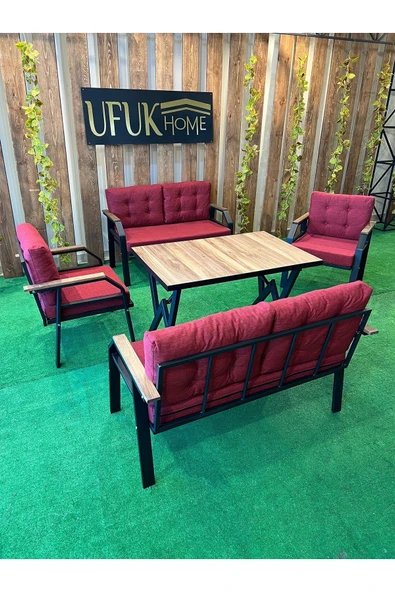 UFUK HOME Kavacık 2+2+1+1+masa Bahçe Mobilyası, Balkon Çay Seti, Bahçe Koltuk Takımı ürün görseli 1