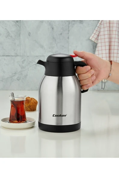 Cooker Classic 2 Litre Paslanmaz Çelik Termos CKR2005 - Resim 2