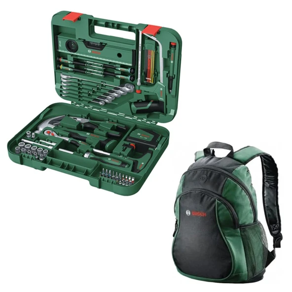 Bosch Advanced El Aleti Seti V2 64 Parça - 1600A02ZB3 + Bosch Sırt Çantası ürün görseli 1