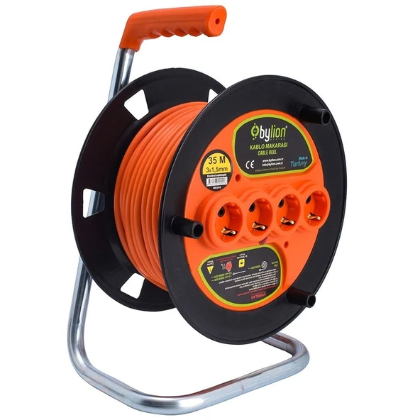 Bylion MK3515 4 Soketli 3x1.5mm 35 Metre Makaralı Kablo ürün görseli 1