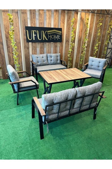 UFUK HOME Kavacık 2+2+1+1+masa Bahçe Mobilyası, Balkon Çay Seti, Bahçe Koltuk Takımı ürün görseli 1