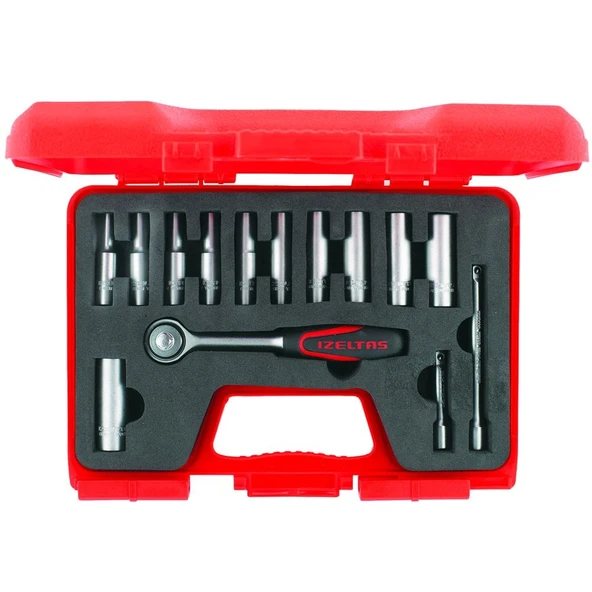 İzeltaş 1107 Derin Lokma Anahtar Takımı 1/4'' 14 Parça ürün görseli 1