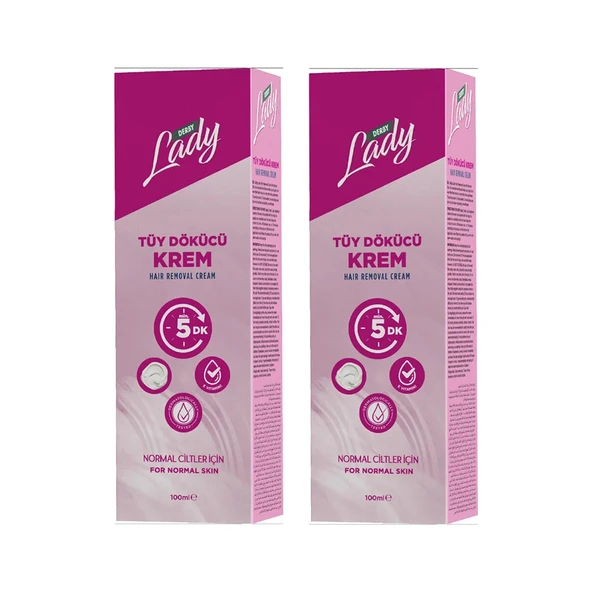Derby Lady Tüy Dökücü Krem Normal Ciltler İçin 100 ml x 2 Adet ürün görseli 1