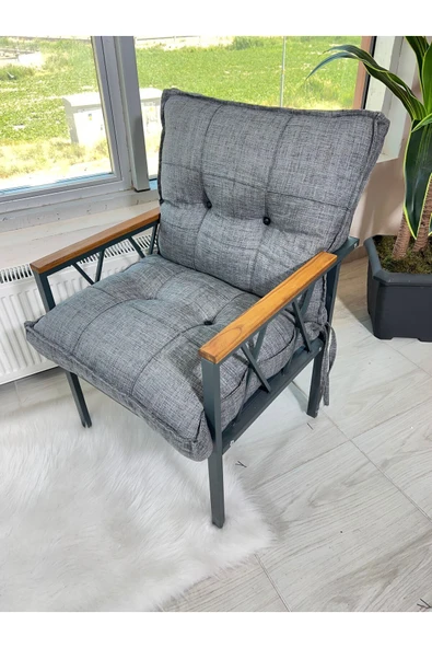 UFUK HOME Miray Berjer Bahçe Takımı, Balkon Takımı, Balkon Bahçe Mobilyaları, Metal Çay Seti, Cafe Sandalye ürün görseli 1