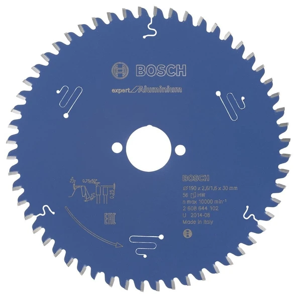 Bosch - Expert Serisi Alüminyum için Daire Testere Bıçağı 190*30 mm 56 Diş ürün görseli 1
