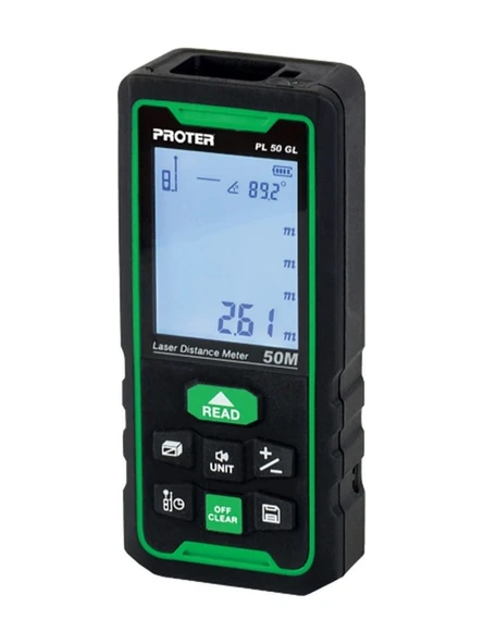 Proter PL 50 GL Yeşil Lazer Metre 50 Metre ürün görseli 1