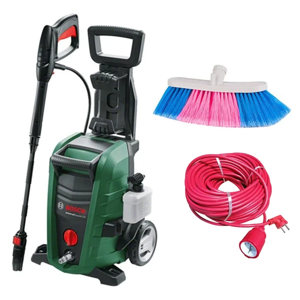 Bosch Universal Aquatak 130 Basınçlı Yıkama Makinesi + Evakat 3*2,5 Uzatma Kablosu 10mt + Oto Fırçası ürün görseli 1