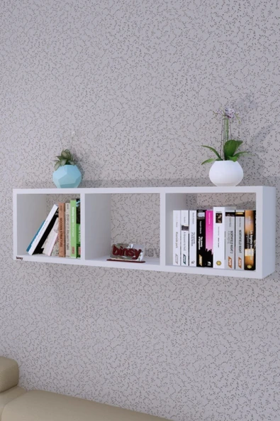 Projemob Linea Trio Suntalam Duvar Rafı – 3 Bölmeli, 90 cm ürün görseli 1