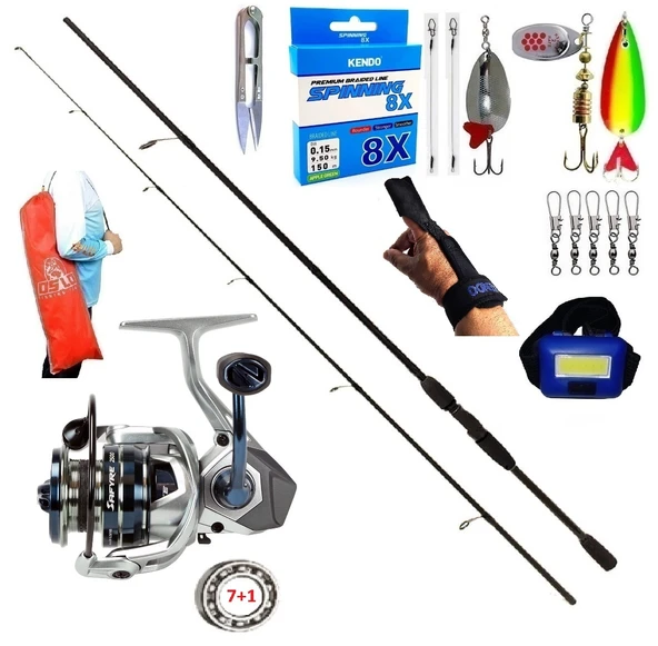 Okuma Safyre 4000 240cm 20-40gr Remixon Double Black Turna Spin Olta Takımı Seti ürün görseli 1