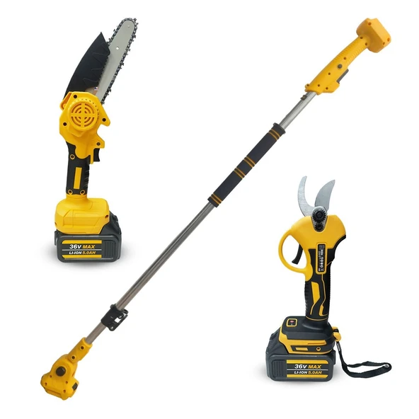 Bn-5 Cordless Tools LTJ-6A 2 Pcs Takım - Şarjlı Budama Makası - Şarjlı Testere  - 2m Teleskopik Uzatma Aparatı ürün görseli 1