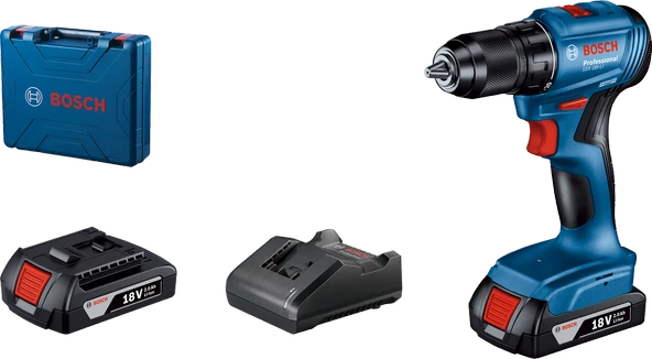 Bosch Professional GSR 185 LI Akülü Delme Vidalama Mak. 2 x 2.0 Ah; Case ürün görseli 1
