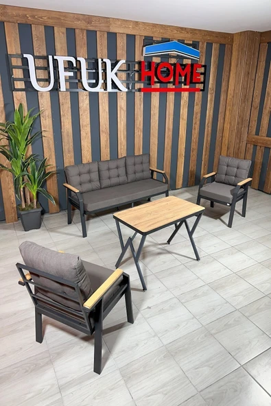 UFUK HOME Kavacık 3+1+1+masa Bahçe Mobilyası, Balkon Çay Seti, Bahçe Koltuk Takımı ürün görseli 1
