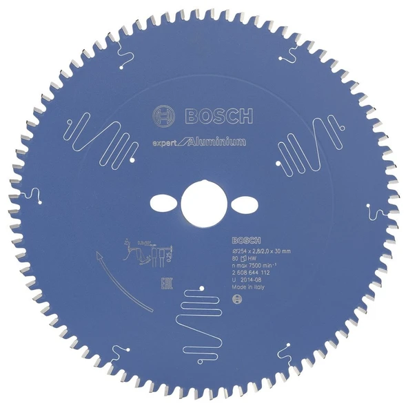 Bosch - Expert Serisi Alüminyum için Daire Testere Bıçağı 254*30 mm 80 Diş ürün görseli 1