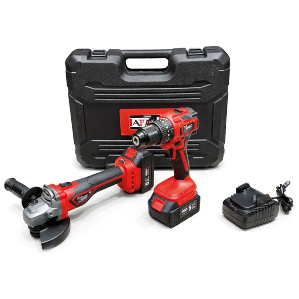 Attlas ATBL 21 2'Lİ Kömürsüz Set Akülü Matkap + Taşlama - A0104099 ürün görseli 1