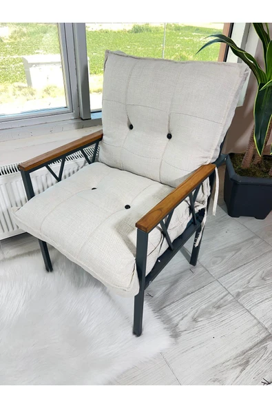 UFUK HOME Miray Berjer Bahçe Takımı, Balkon Takımı, Balkon Bahçe Mobilyaları, Metal Çay Seti, Cafe Sandalye ürün görseli 1