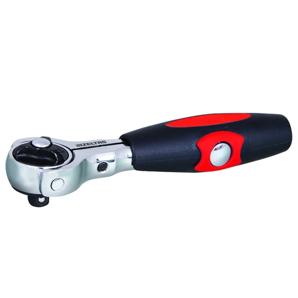 İzeltaş 1507 Mafsallı T Kol Cırcır 72 Diş 1/4'' 115mm ürün görseli 1