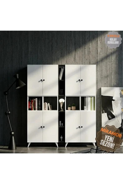 Projemob MiraMob MODERN KİTAPLIK ÇOK AMAÇLI DOLAP ORGANİZER ürün görseli 1
