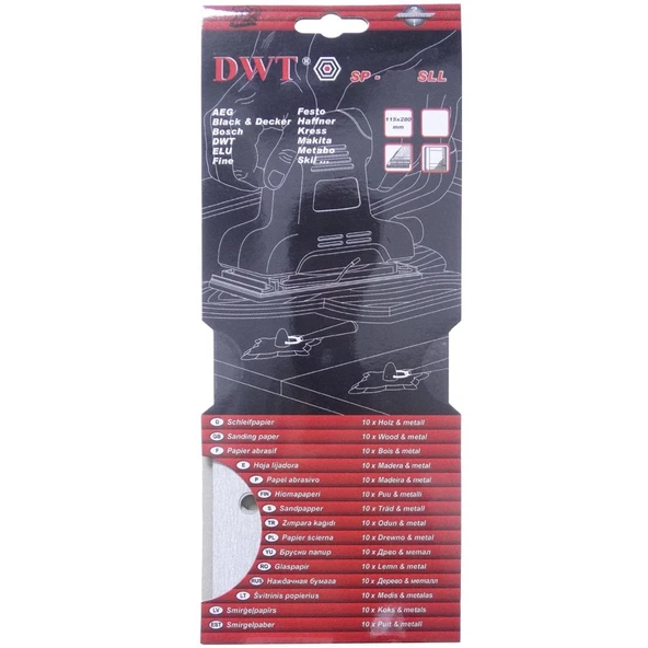 DWT SP-240SLL Dikdörtgen Delikli Zımpara Kağıdı 115x280mm 240 Kum ürün görseli 1