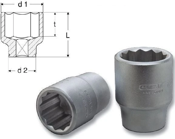 Altaş 1.3/16 mm 1/2 '' Lokma  12 Köşe ürün görseli 1