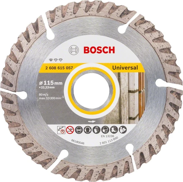 Bosch - Standard Seri Genel Yapı Malzemeleri İçin Elmas Kesme Diski 115 mm 10'lu Paket ürün görseli 1