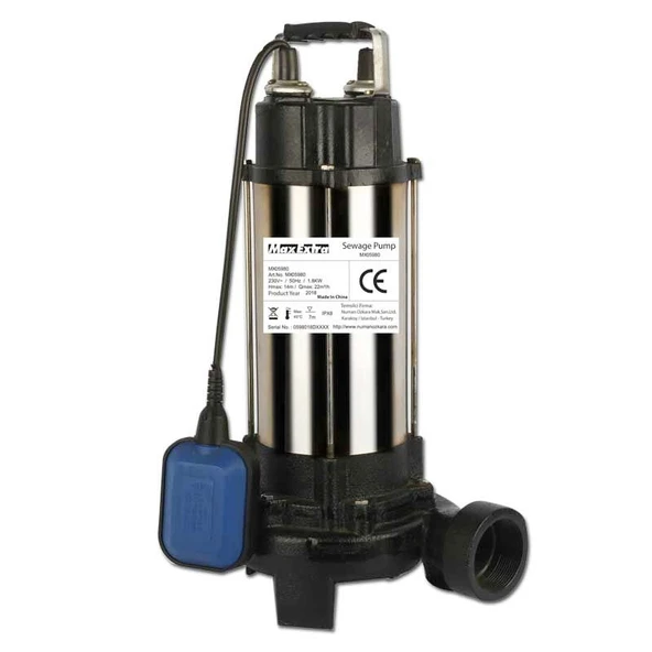 Max-Extra MX05910 Dalğıç Pompa 1.5Hp 2'' - Kirli Su Parçalıyıcı Bıçaklı ürün görseli 1