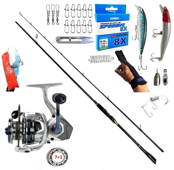 Okuma Safyre 4000 270cm 8-42gr Oslo Zen Pro Rapala Maket Balık Spin Olta Takımı Seti ürün görseli 1