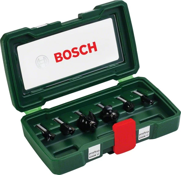Bosch - 6 Parça Freze Seti 8 mm Şaftlı ürün görseli 1