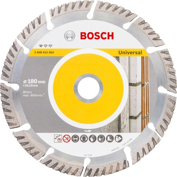 Bosch - Standard Seri Genel Yapı Malzemeleri İçin Elmas Kesme Diski 180 mm ürün görseli 1
