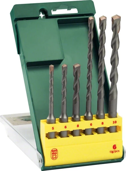 Bosch - SDS-Plus Kırıcı Delici Matkap Ucu Seti 6 Parça (5/6/8x110mm 6/8/10x160mm) ürün görseli 1