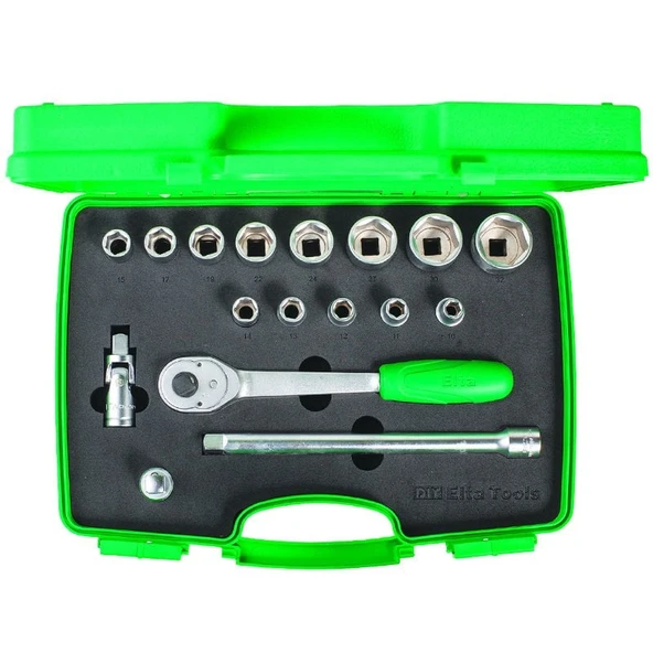 Elta 1115 Altı Köşe Lokma Anahtar Takımı 17 Parça 1/2'' ürün görseli 1