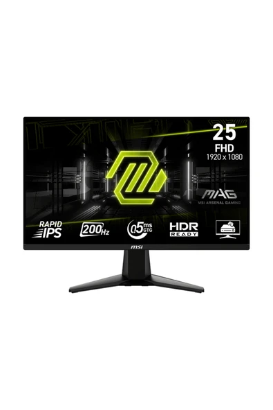 MSI MAG 255F E20 24.5 200Hz 0.5ms Full HD FreeSync Premium Rapid IPS Gaming Monitör ürün görseli 1