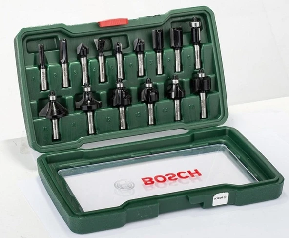 Bosch - 15 Parça Freze Seti 8 mm Şaftlı - Resim 3