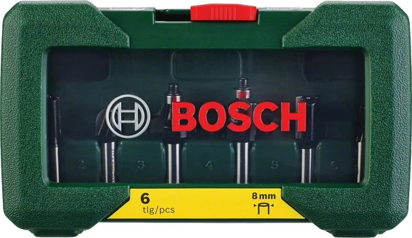 Bosch - 6 Parça Freze Seti 8 mm Şaftlı - Resim 2
